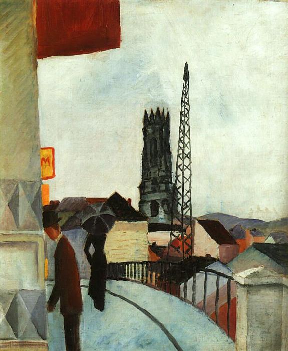 August Macke Cathedral at Freiburg, Switzerland Germany oil painting art
